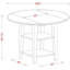 L'ensemble de table de salle à manger 3 pièces comprend une table ronde avec Dropleaf et des tablettes et 2 chaises en bois, lin blanc