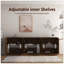 Buffet moderne avec rangement, grand buffet cannelé avec tablettes réglables Modern-1167606400