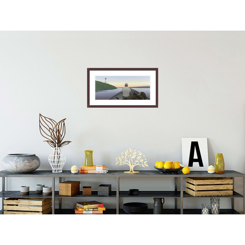 On a River by Alex Colville -Framed Giclee Print, H 16,45 po x l 29,5 po