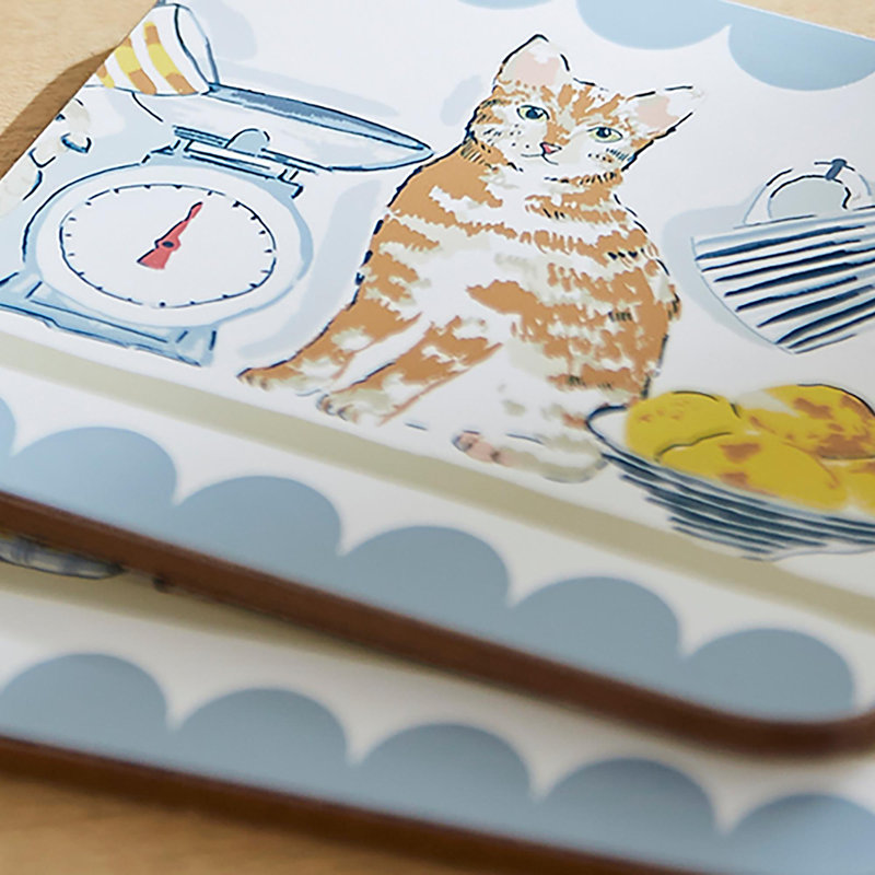 Pantry Cats Square 4 Piece Coaster Set