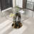 47.2'' Modern Luxury Clear Glass Round Dining Table for 4-6, Modern Kitchen Table with Tempered Glass Top & Stainless Steel Legs, Circle Dining Table for Home, Living Room, Apartment-2049904758-2074553611