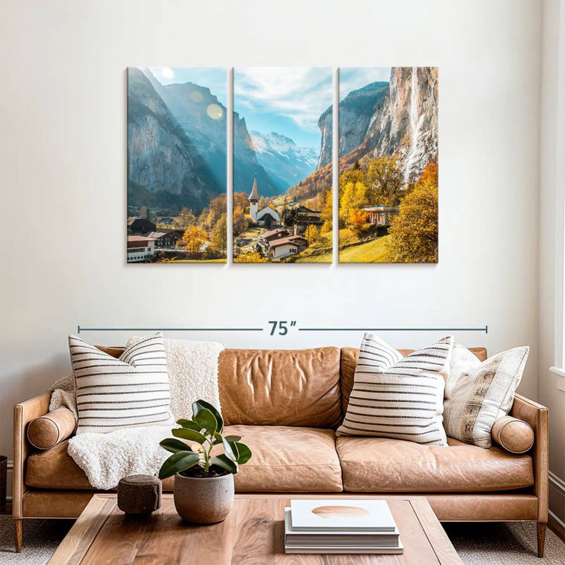 Alvord Lauterbrunnen en automne, H 36 po x l 57 po