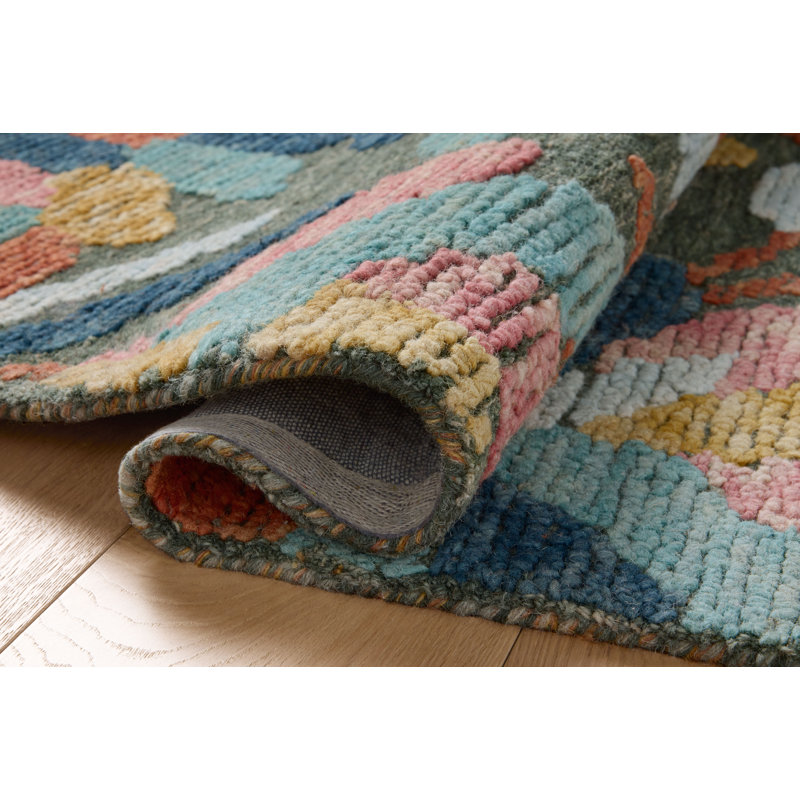 Loloi Tilly Green / Multi Area Rug, Runner 2'6" x 7'6"