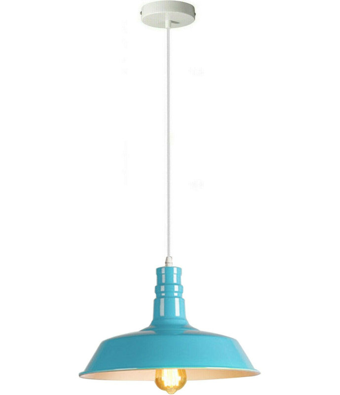 1 - Light Single Pendant, Light Blue