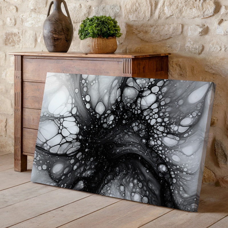 Reproduction d'art sur toile, "Mon art abstrait", avec une combinaison dynamique d'art mural noir et blanc, H 9 po x l 12 po