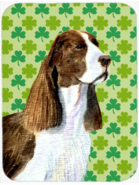 Planche à découper en verre st. patrick caroline the the springer épagneul st. patrick Shamrock Lucky Irish