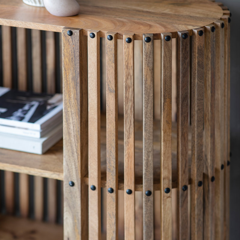 140cm Solid Wood Top Console Table