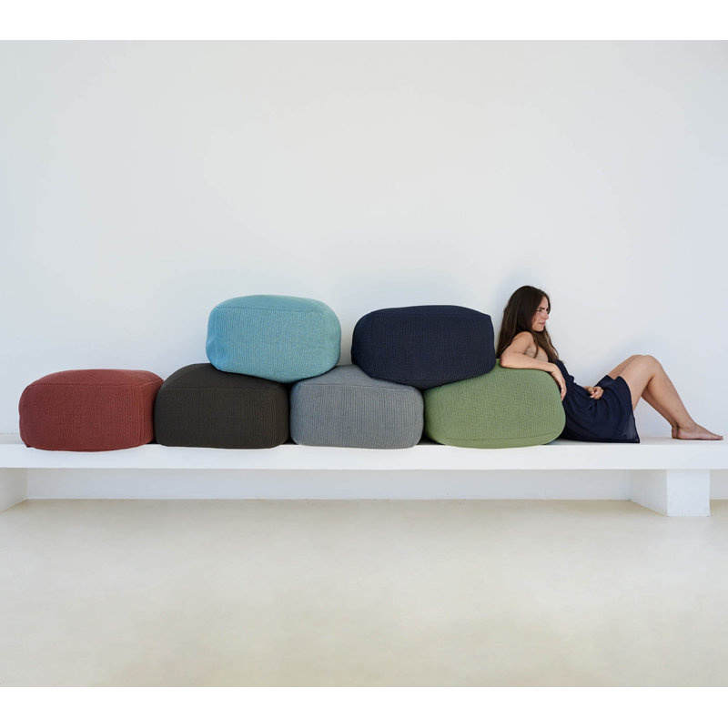 Divine Outdoor Pouf, Turquoise