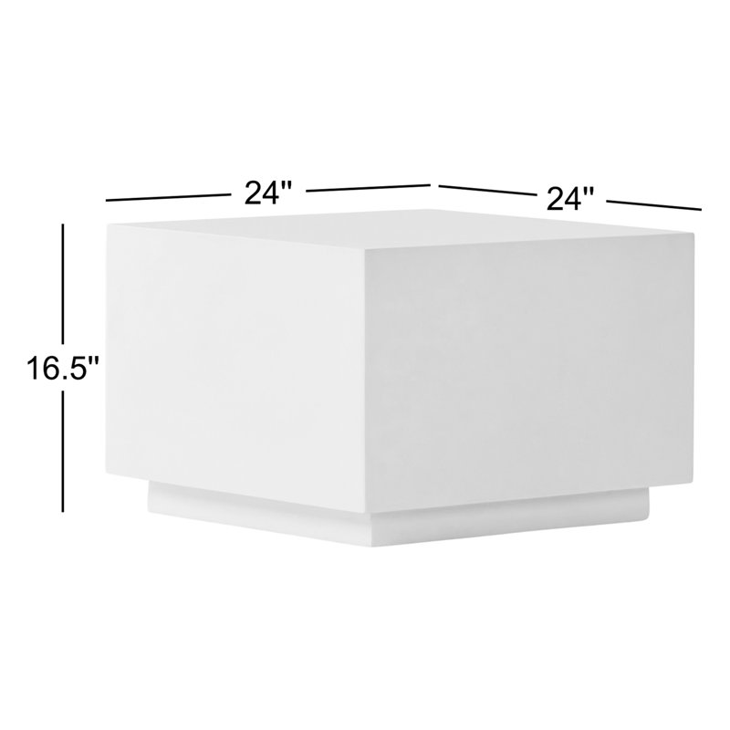 Parish Concrete Cube-White Concrete