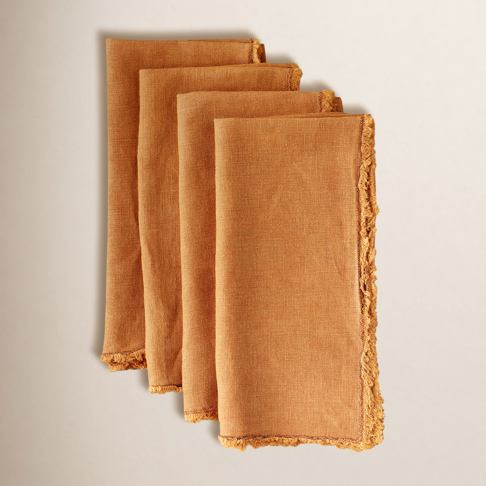 Zadia Reversible Linen Napkin, Terracotta