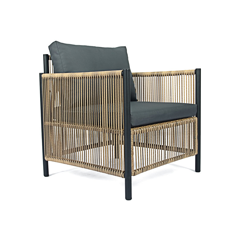 Canapé d'extérieur simple avec coussin 2 pièces