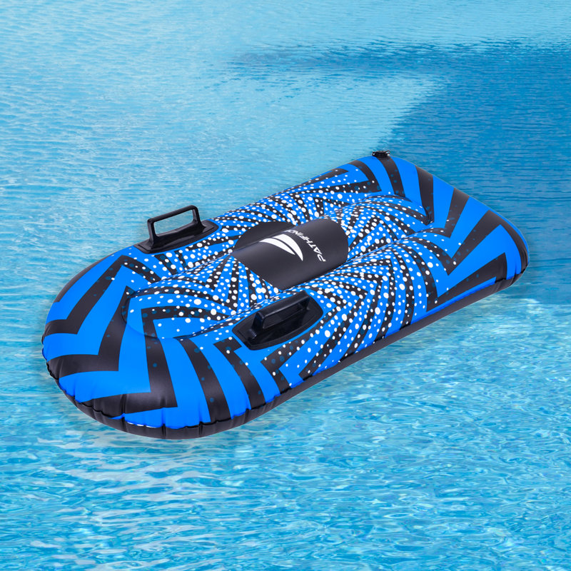 Tube gonflable de piscine ou de neige gonflable 38 "noir et bleu
