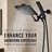 10" Dual Square Shower Head Combo, Rain Shower Head, 3-Way Diverter, 71" Extra Long Hose-119450902
