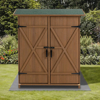 5 Ft. W X 2 Ft. D Solid Wood Lean-To Tool Shed