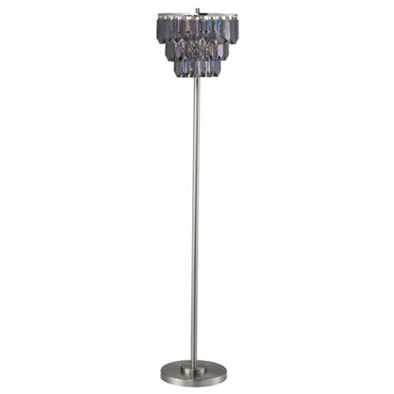 60.5"H CONTEMPORARY CRYSTAL SHADE FLOOR LAMP (1PC/CTN) (1.25/17.63)