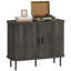HOMCOM Mid-Century Modern Sideboard Storage Cabinet Steel Legs Grey-61588832