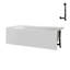 Baignoire en alcôve en acrylique blanc brillant avec drain extérieur 66 po x 32 po Streamline-101699017