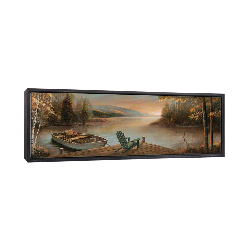 «Tranquil Waters» par Ruane Manning - reproduction d'art panoramique, H 16 po x l 48 po x 1,5 po