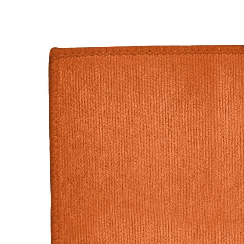 Tapis orange rayé/bleu marine minuit Detroit, Rectangle 9 pi x 12 pi