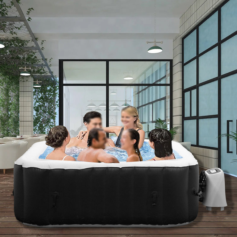 Signzworld Inflatable Hot Tub, Black