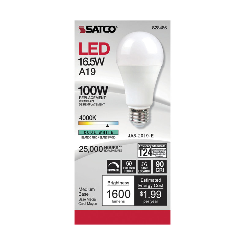 16.5 Watt LED Bulb, 4000K