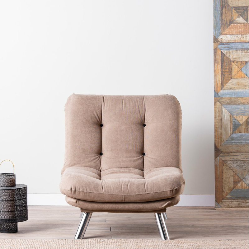 Canapé moderne 1 place, 34,6 po x 35,4 po x 41,3 po | 100% tissu doux, structure 100% métal | Rembourrage en fibre de silicone 400 g / m², facile à nettoyer | Parfait pour les salons et les espaces confortables, conception scandinave