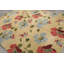 Tapis jaune unique de 7 pi 11 po x 10 pi 3 po Kikuko