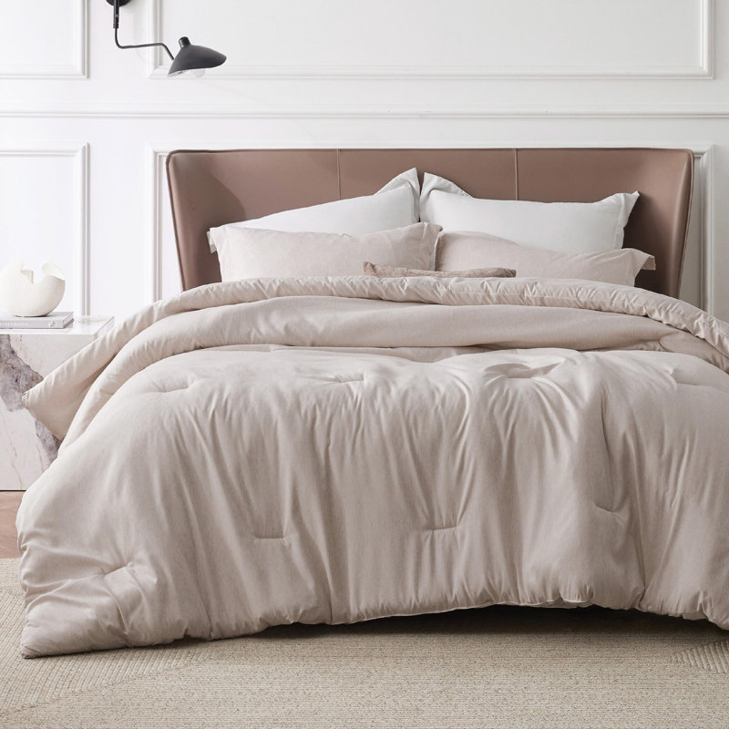 Polyester Standard Comforter, Warm Taupe, Queen Comforter