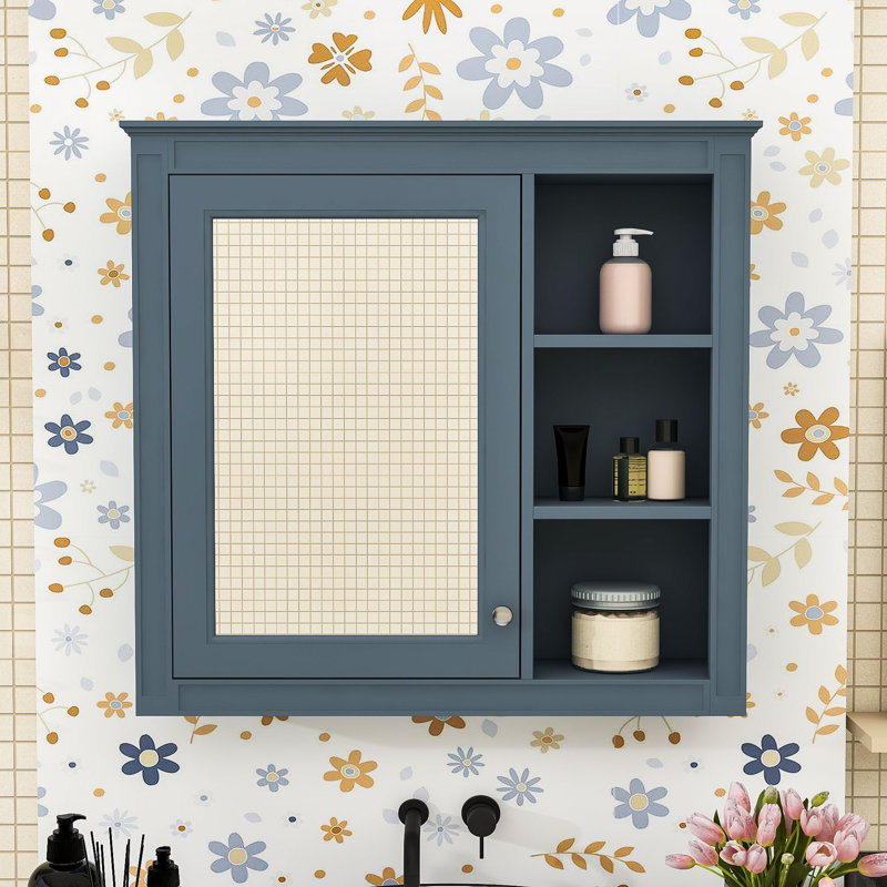 Armoire à pharmacie murale Yazmene, Bleu clair