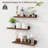Rustic Floating Shelves Set of 3 with Lip, Picture Ledge Shelf for Nursery, Living Room – Multipurpose Storage Organizer, Bookshelf, & Photo Display Rack Walnut-350557628
