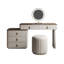 39.37"Brown Retro-Style Solid Wood Nightstand and Vanity Combo