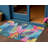 3' X 5' Sky Blue And Pink Floral Washable Indoor Outdoor Area Rug
