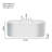 55.12"x27.56"High-end Oval Freestanding Seamless Integrated Acrylic Soaking Bathtub for Home Use
