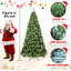 Arbre de Noël en PVC pré-éclairé avec lumières ultralumineuses, embouts, fil mémoire dépliable automatiquement, assemblage facile avec support en métal stable - arbre de Noël artificiel complet-115293848