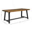 Ensemble de salle à manger d'extérieur moderne 7 pièces avec chaise empilable, noir + teck-1720564803