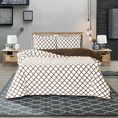  Ensemble de housse de couette de 3 pièces en microfibre douce, 1 housse de couette et 2 taies décoratives