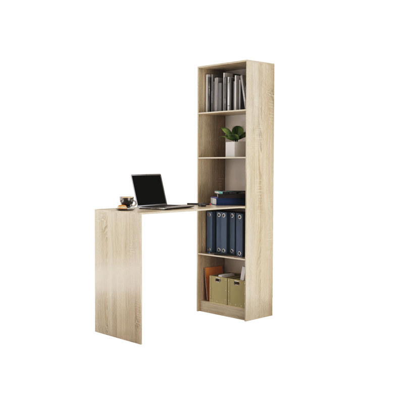 Banna L-Shaped Writing Desk, Brown