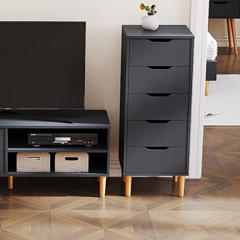 41.2 cm W Chest of 5 Drawers, Grey