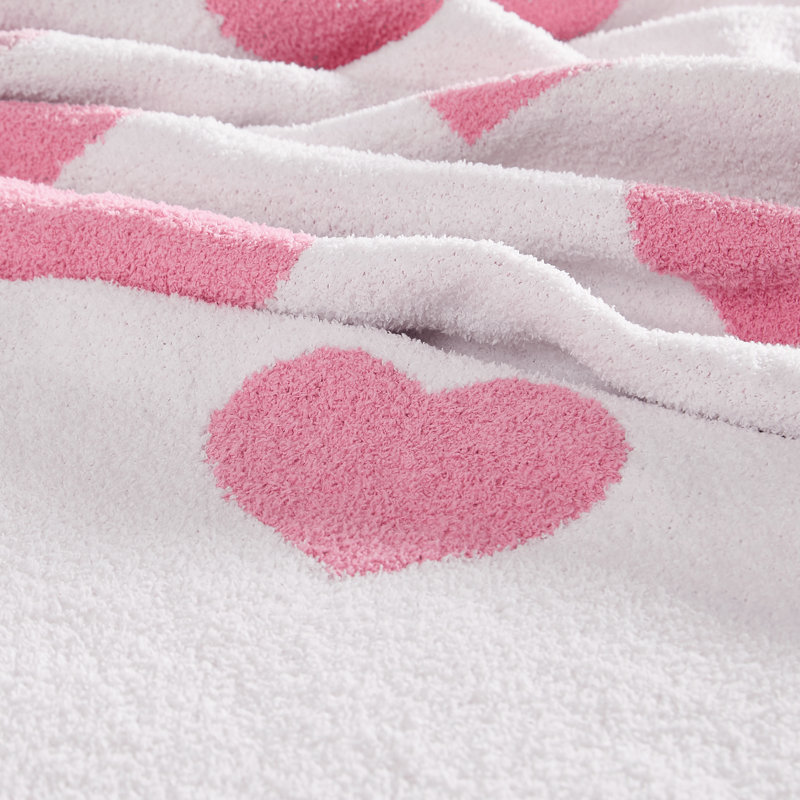 Truly Soft Cozy Hearts Reversible Throw