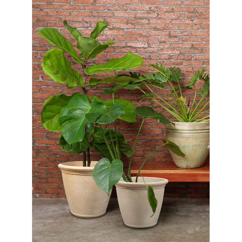 Pot à fleurs en polyéthylène, H 16 po x l 19 po x P 19 po