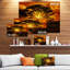 Coucher de soleil africain avec arbre solitaire, reproduction de photo en vert-960869719-965856237