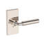 La Conner Privacy Lever with Contemporary 5in Rose in Unlacquered Brass-501358649