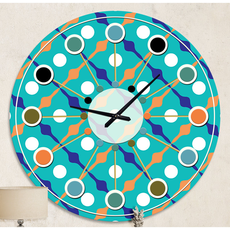 Horloge murale rétro Mid-Century, Moyenne