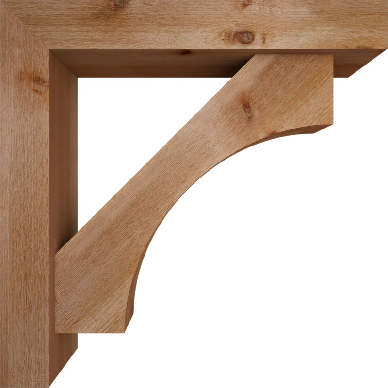 Westlake Block Bracket w/ Offset Brace, 32 x 32, 6"W Western Red Cedar (Rough Sawn)