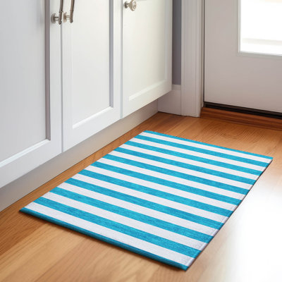 Premium Machine Washable Cerrito AMF528 Teal Rug