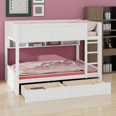 Modern Bunk Bed with 2 Drawers