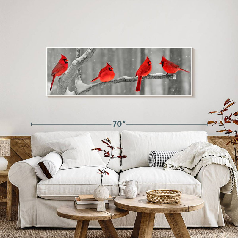 Cardinal, Cadre flottant blanc, 57 po x 19 po