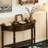 Half Moon Console Table with Drawer & Shelf-1470929458