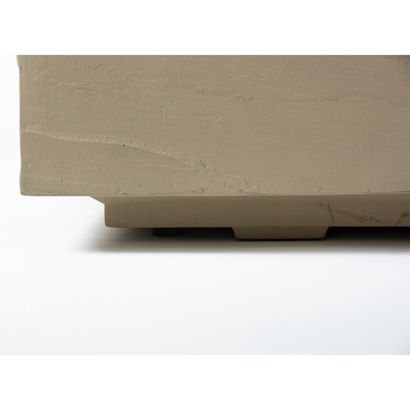 Rectangle Concrete Smokeless Fire Pit Table, Natural Gas, Space Yellow
