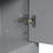 Gray Tall Storage Cabinet With 3 Drawers And Adjustable Shelves For Bathroom, Study, Office And Interior, MDF Board With Painted Finish-471948678